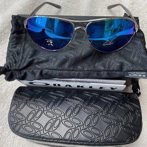 Oakley Feedback OO4079-33 Polished Chrome , Prizm Sapphire Irid Polarized